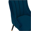Manhattan Comfort Eda Dining Chair from Solid Wood in Midnight Blue  - Set of 2