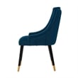 Manhattan Comfort Eda Dining Chair from Solid Wood in Midnight Blue  - Set of 2