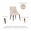 Manhattan Comfort Eda Dining Chair from Solid Wood in Cream - Set of 2