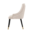 Manhattan Comfort Eda Dining Chair from Solid Wood in Cream - Set of 2
