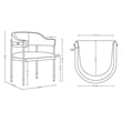 Manhattan Comfort Lia Dining Armchair with Metal Frame in Cream - Set of 2