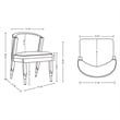 Manhattan Comfort Ola Dining Chair with Solid Wood Frame in Cream - Set of 2