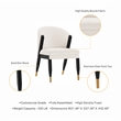 Manhattan Comfort Ola Dining Chair with Solid Wood Frame in Cream - Set of 2
