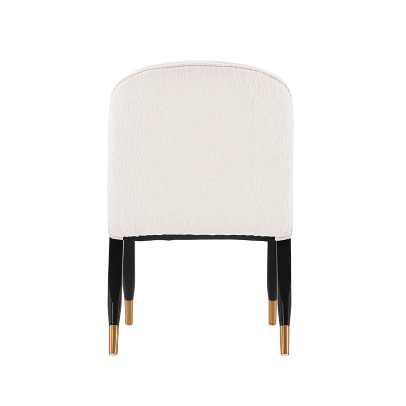 Manhattan Comfort Ola Dining Chair with Solid Wood Frame in Cream - Set of 2