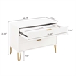 2-Piece DUMBO Standard 3-Drawer Dresser and DUMBO 2.0 Nightstand in White