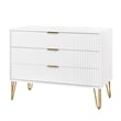 2-Piece DUMBO Standard 3-Drawer Dresser and DUMBO 2.0 Nightstand in White