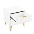2-Piece DUMBO Standard 3-Drawer Dresser and DUMBO 2.0 Nightstand in White