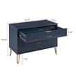 2-Piece DUMBO Standard 3-Drawer Dresser and DUMBO 2.0 Nightstand in Blue