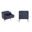 2-Piece DUMBO Standard 3-Drawer Dresser and DUMBO 2.0 Nightstand in Blue