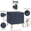 2-Piece DUMBO Standard 3-Drawer Dresser and DUMBO 2.0 Nightstand in Blue