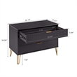 2-Piece DUMBO Standard 3-Drawer Dresser and DUMBO 2.0 Nightstand in Black