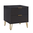 2-Piece DUMBO Standard 3-Drawer Dresser and DUMBO 2.0 Nightstand in Black