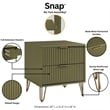 2-Piece DUMBO Standard 3-Drawer Dresser and DUMBO 2.0 Nightstand in Olive Green