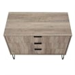 2-Piece DUMBO Standard 3-Drawer Dresser and DUMBO 2.0 Nightstand in Light Grey