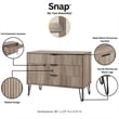2-Piece DUMBO Standard 3-Drawer Dresser and DUMBO 2.0 Nightstand in Light Grey