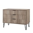 2-Piece DUMBO Standard 3-Drawer Dresser and DUMBO 2.0 Nightstand in Light Grey