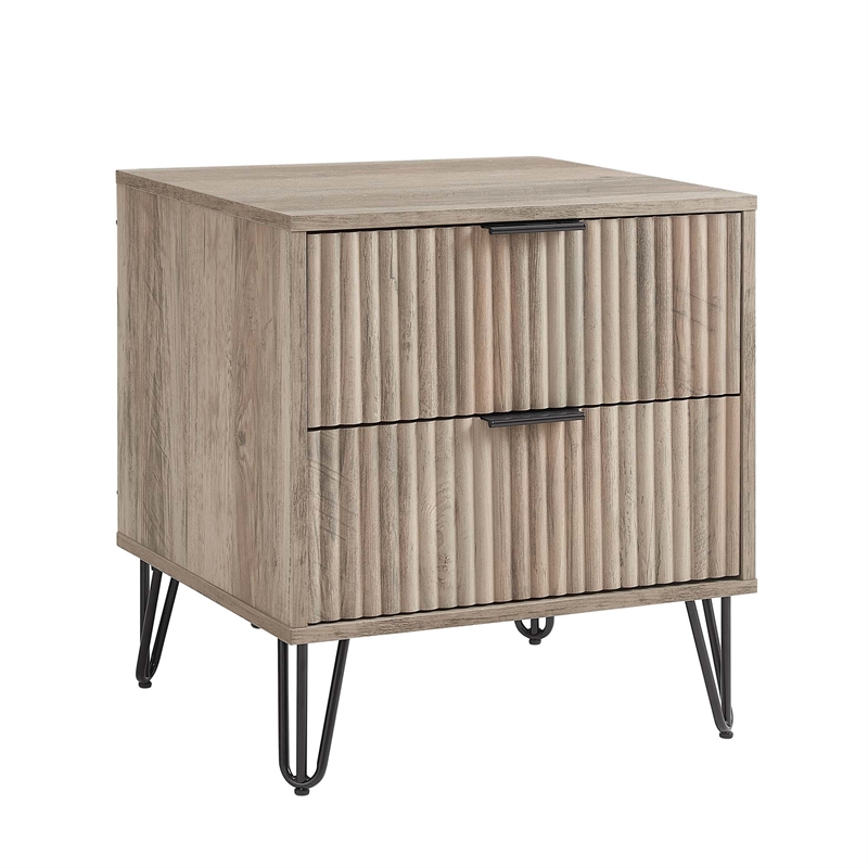 2-Piece DUMBO Standard 3-Drawer Dresser and DUMBO 2.0 Nightstand in Light Grey