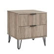 2-Piece DUMBO Standard 3-Drawer Dresser and DUMBO 2.0 Nightstand in Light Grey