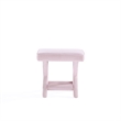 Manhattan Comfort Abigail Single Ottoman Bench with Solid Wood Frame in Pink