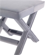Manhattan Comfort Abigail Single Ottoman Bench with Solid Wood Frame in Gray