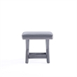 Manhattan Comfort Abigail Single Ottoman Bench with Solid Wood Frame in Gray
