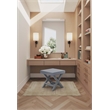 Manhattan Comfort Abigail Single Ottoman Bench with Solid Wood Frame in Gray