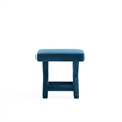 Manhattan Comfort Abigail Single Ottoman Bench with Solid Wood Frame in Blue