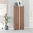 Manhattan Comfort Ratzer Storage Cabinet from Engineered Wood in Brown and White