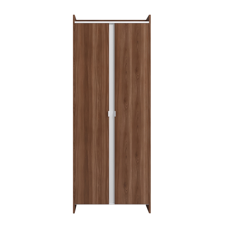 Manhattan Comfort Ratzer Storage Cabinet from Engineered Wood in Brown and White