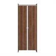 Manhattan Comfort Ratzer Storage Cabinet from Engineered Wood in Brown and White