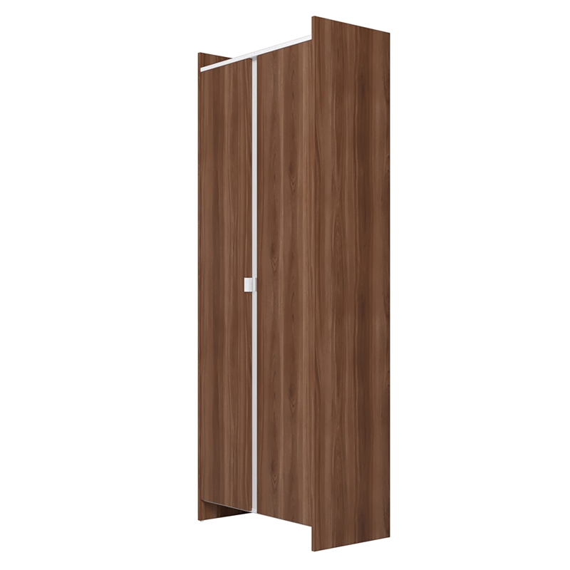 Manhattan Comfort Ratzer Storage Cabinet from Engineered Wood in Brown and White