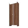Manhattan Comfort Ratzer Storage Cabinet from Engineered Wood in Brown and White
