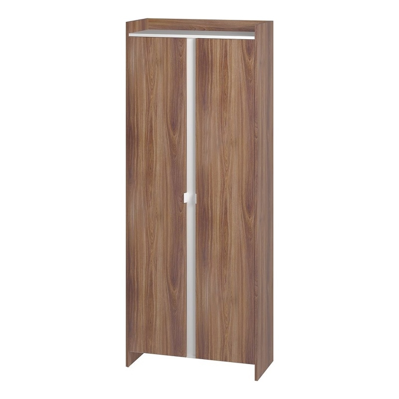 Manhattan Comfort Ratzer Storage Cabinet from Engineered Wood in Brown and White
