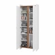 Manhattan Comfort Ratzer Storage Cabinet from Engineered Wood in White and Brown