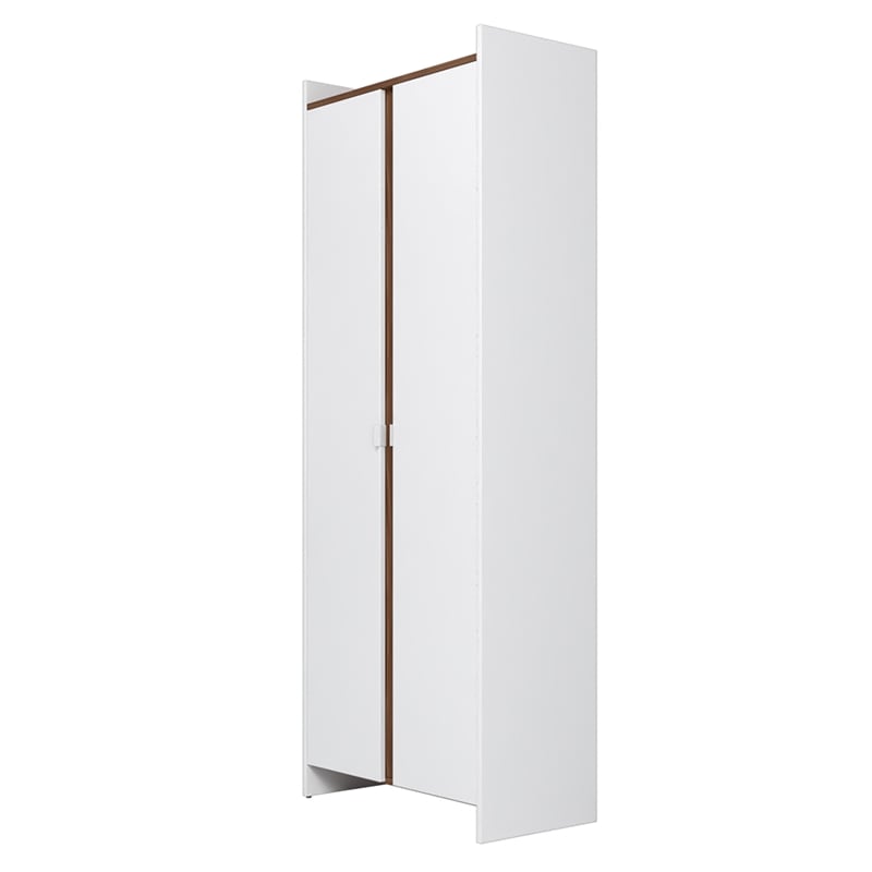 Manhattan Comfort Ratzer Storage Cabinet from Engineered Wood in White and Brown