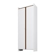 Manhattan Comfort Ratzer Storage Cabinet from Engineered Wood in White and Brown