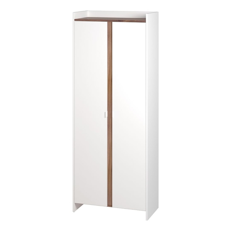 Manhattan Comfort Ratzer Storage Cabinet from Engineered Wood in White and Brown