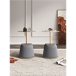 Manhattan Comfort Anderson End Table 1.0 with Steel Frame in Gray - Set of 2