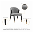 Manhattan Comfort Ola Dining Chair with Solid Wood Frame in Gray  - Set of 2