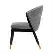 Manhattan Comfort Ola Dining Chair with Solid Wood Frame in Gray  - Set of 2