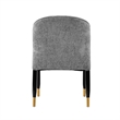 Manhattan Comfort Ola Dining Chair with Solid Wood Frame in Gray  - Set of 2