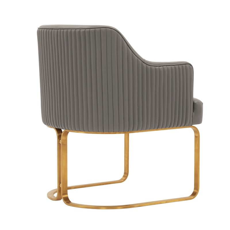 Manhattan Comfort Raya Dining Armchair with Solid Wood Frame in Taupe- Set of 2