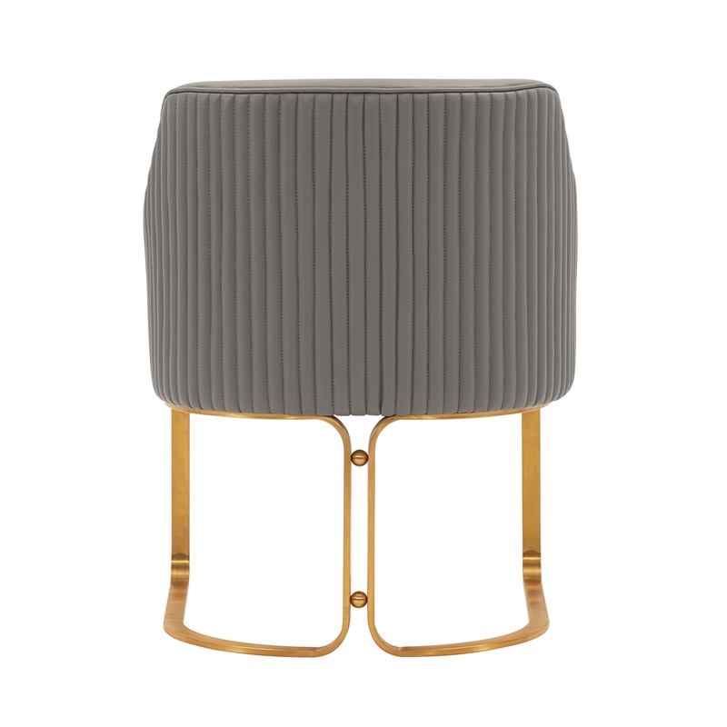Manhattan Comfort Raya Dining Armchair with Solid Wood Frame in Taupe- Set of 2