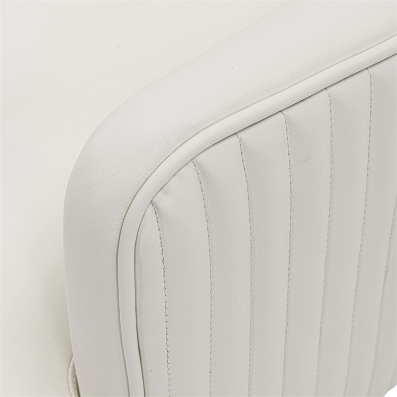 Manhattan Comfort Raya Dining Armchair with Solid Wood Frame in Cream- Set of 2