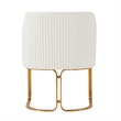 Manhattan Comfort Raya Dining Armchair with Solid Wood Frame in Cream- Set of 2