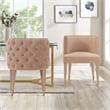 Manhattan Comfort Maya Dining Chair with Solid Wood Frame in Cream - Set of 2