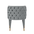 Manhattan Comfort Maya Dining Chair with Solid Wood Frame in Gray - Set of 2