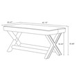 Manhattan Comfort Abigail Double Ottoman Bench with Solid Wood Frame in Gray