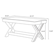 Manhattan Comfort Abigail Double Ottoman Bench with Solid Wood Frame in Green