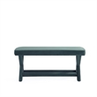 Manhattan Comfort Abigail Double Ottoman Bench with Solid Wood Frame in Green